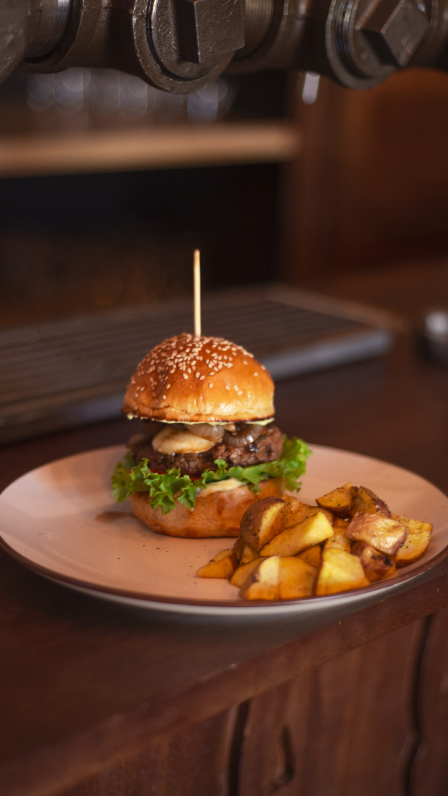 yucay brewery burger food photo by lorenna martin